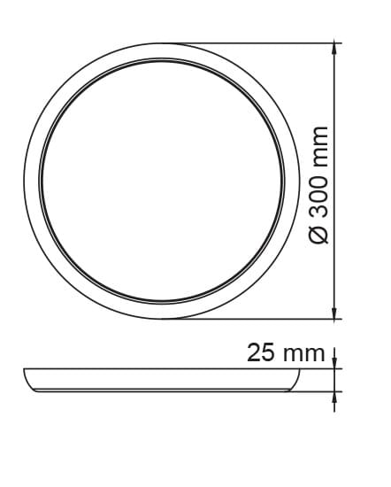 SAL Frisbee Low Profile LED Oyster 18w/25w