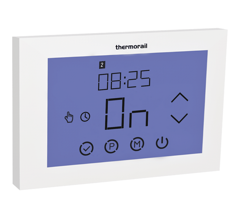 Thermorail Touch Screen 7 Day Timer - White
