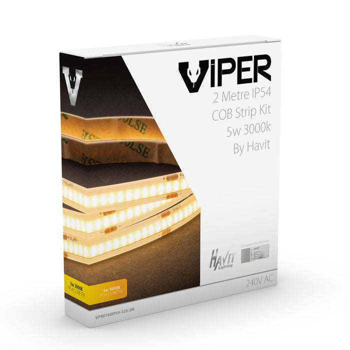 VIPER 2m COB Dimmable LED Strip Kit 5 Watts Per Meter