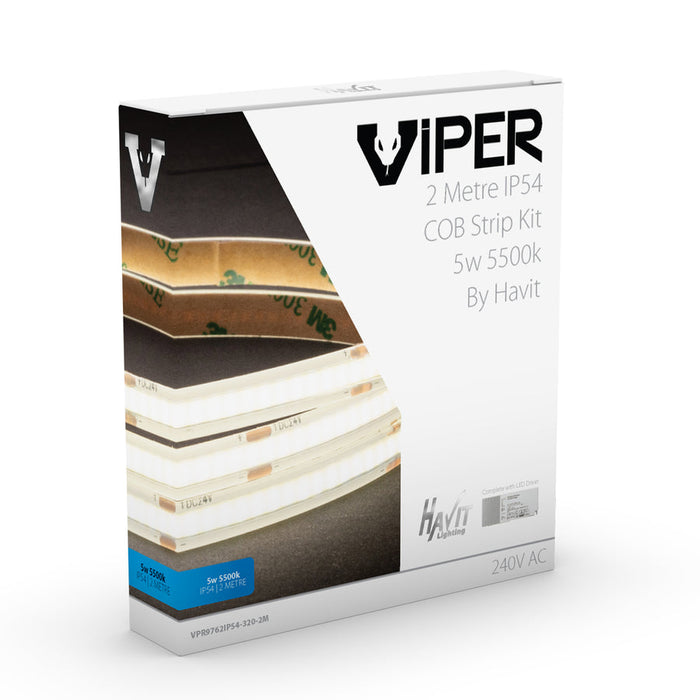 VIPER 2m COB Dimmable LED Strip Kit 5 Watts Per Meter