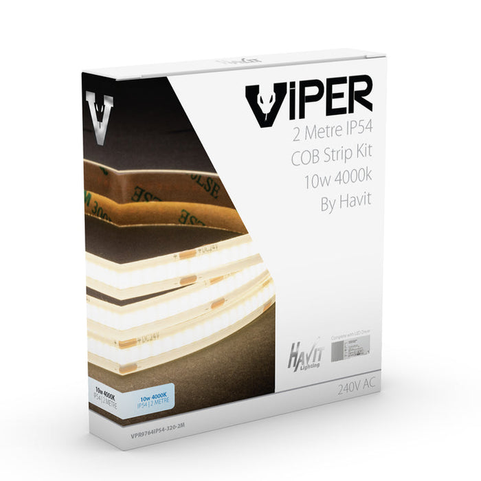 VIPER 2m COB Dimmable LED Strip Kit 10 Watts Per Meter