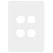 Hager Allure 4 Gang Switch Plate