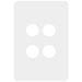 Hager Allure 4 Gang Switch Plate