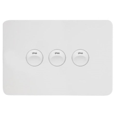 Hager Allure 3 Gang IP44 Horizontal Switch