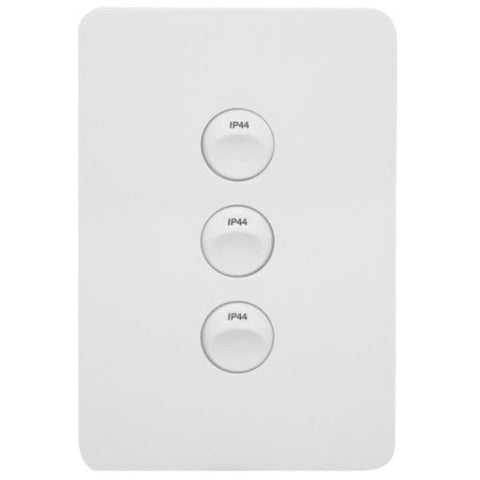 Hager Allure 3 Gang IP44 Vertical Switch