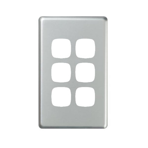 Excel Cover plate 6g switch matt silver