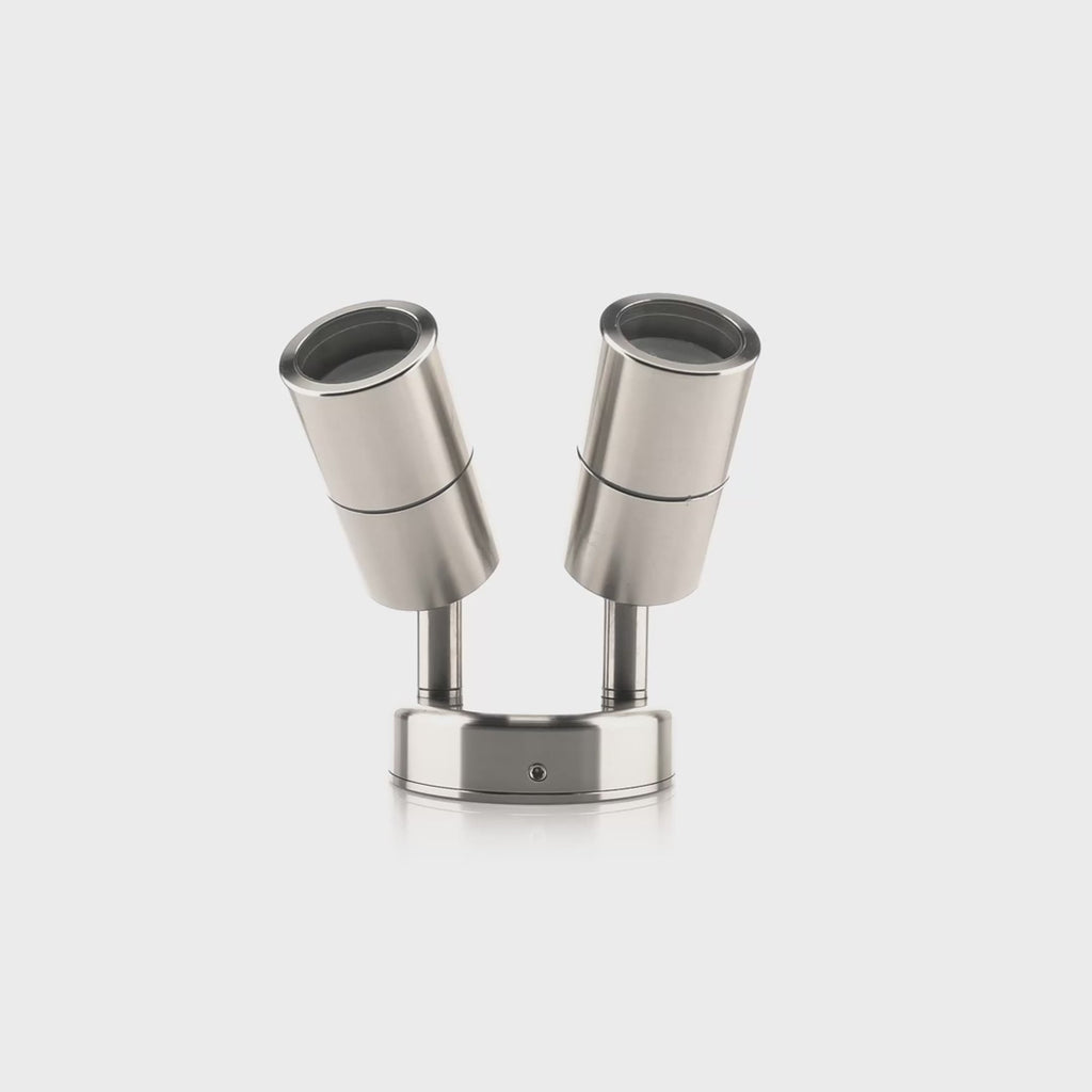 Havit Mini Tivah Double Adjustable Wall Pillar Light Stainless Steel Video