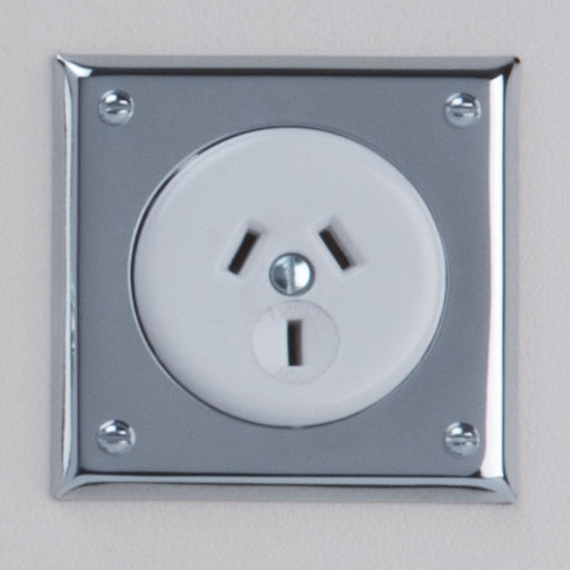 Classic 10 Series Single Power Point Outlet In White