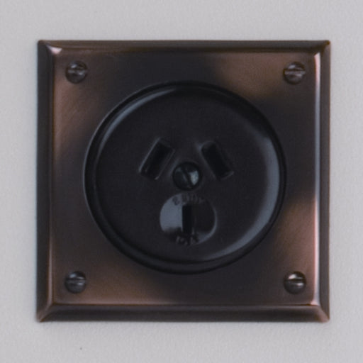 Classic 10 Series Single Power Point Outlet In Brown