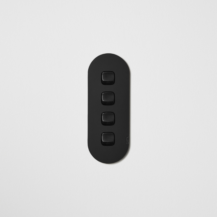 ZETR 12 Series 4 Gang Switch Grid With Faceplate