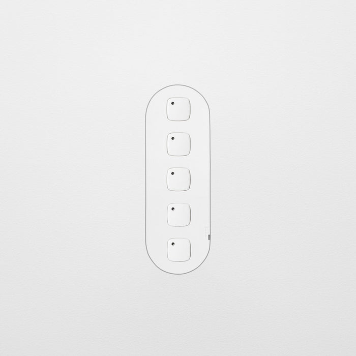 ZETR 13 Series 5 Gang Switch Grid With Faceplate