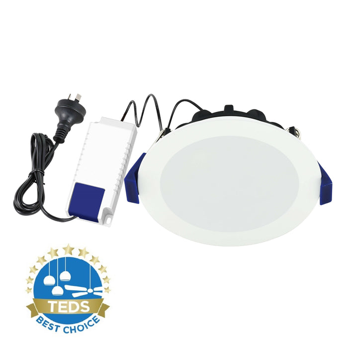 Clasp Stepped LED Downlight 11w Dimmable TRI Colour White Trim