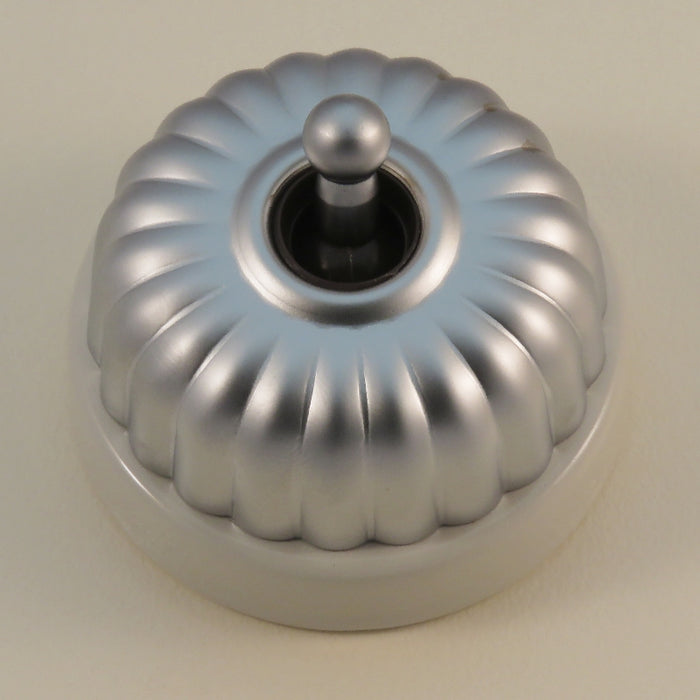 Classic 20 Series Intermediate Toggle Switch With Fluted Cover And Porcelain Base