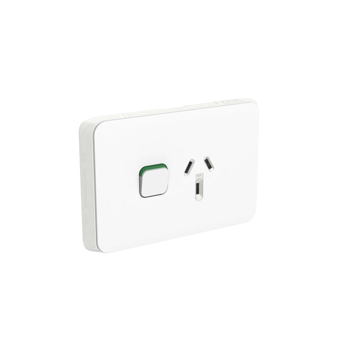 Clipsal Iconic Single Power Point Outlet 15a - Skin Only, 4 Colour Finishes