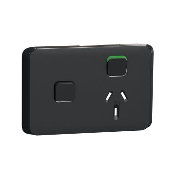 Clipsal Iconic Single Powerpoint With Extra Switch Cover Plate