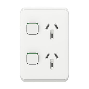 Clipsal Iconic Double Powerpoint Outlet Vertical