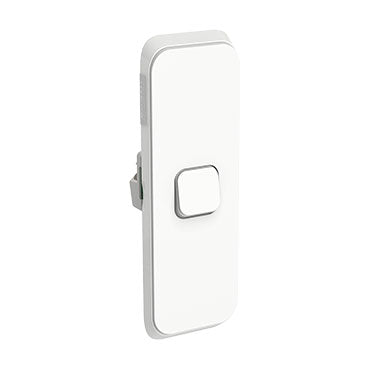 Clipsal Iconic 1 Gang Architrave Switch Plate - Skin Only, Vivid White