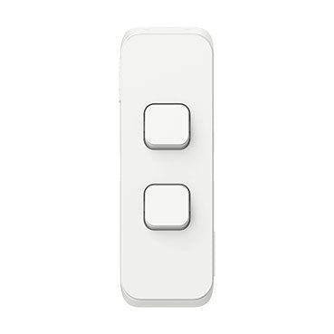 Clipsal Iconic Small 2 Gang Switch Plate Cover Only
