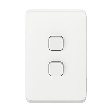 Clipsal Iconic 2 Gang Flush Switch