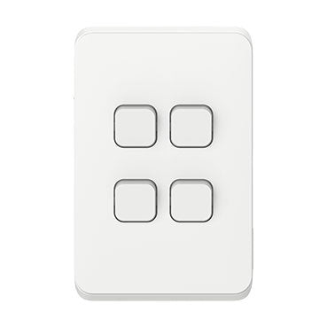 Clipsal Iconic 4 Gang Flush Switch