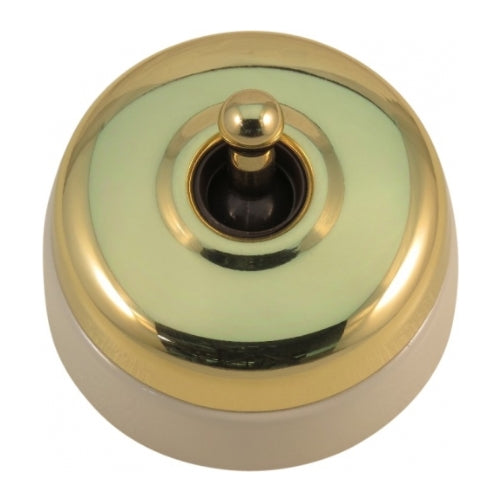 Classic 30 Series 10a Toggle Switch With Smooth Shallow Cover And Porcelain Base