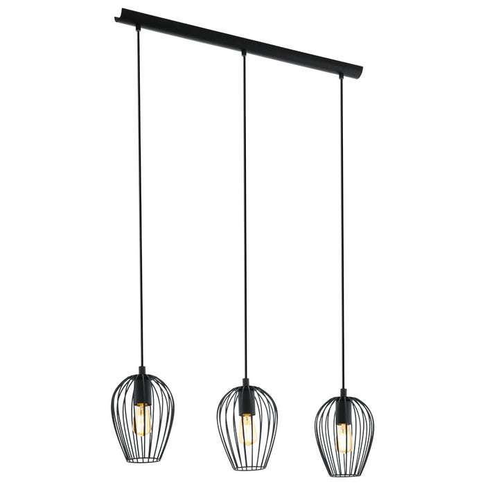Newtown - 3 Light Industrial Wire Cage Bar Pendant