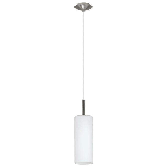 Troy 3 - White Frosted Glass Pendant