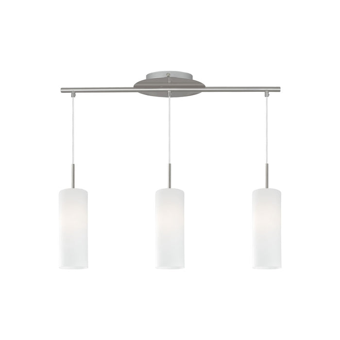 Troy 3 - 3 Light White Frosted Glass Pendant