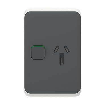 Clipsal Iconic Single Powerpoint Cover Plate Vertical 10A