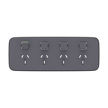 Clipsal Iconic Essence Quad Powerpoint Outlet Cover Only