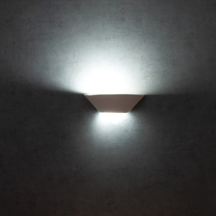 DOMUS - Ceramic Frosted Glass Triangular Wall Light
