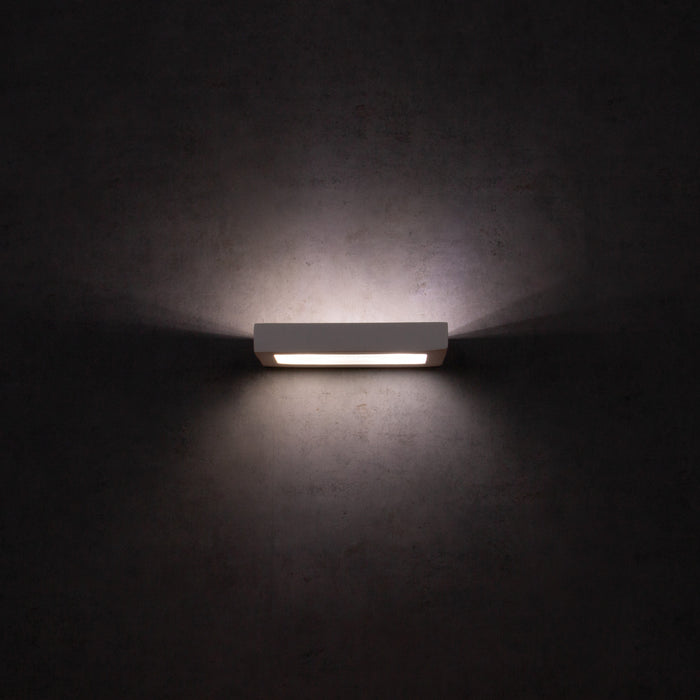 DOMUS - Ceramic Frosted Glass Hollow Rectangle Wall Light