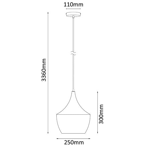 CAVIAR - Angled Bell Pendant