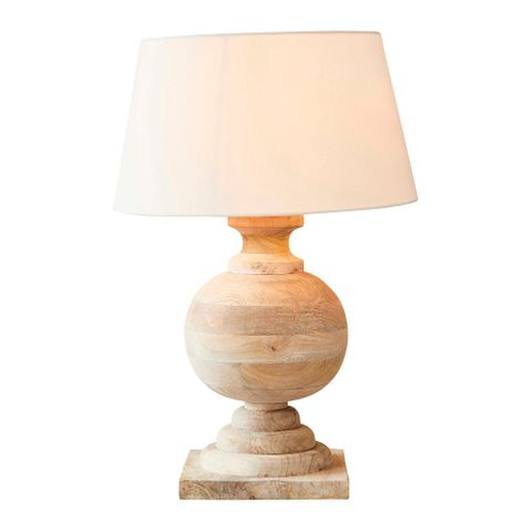 Coach Base Only Turned Wood Ball Balustrade Table Lamp Base Only