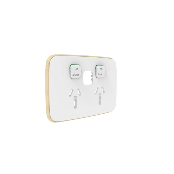 Clipsal Iconic Connected Double Power Point Outlet - Essence Skin Only