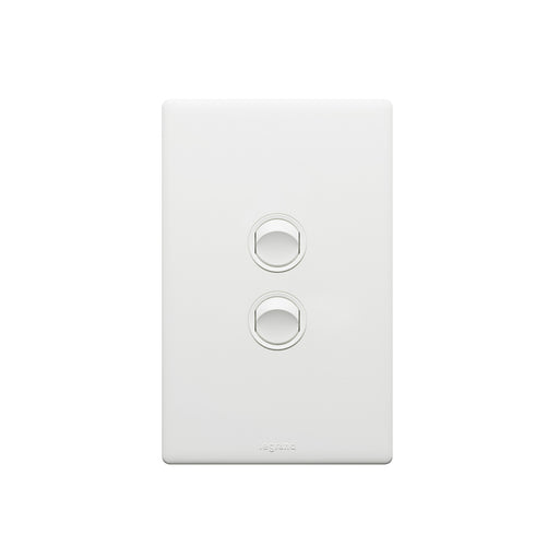 Legrand Excel Life Dedicated Plate 2 Gang Switch, Available in 5 Colours