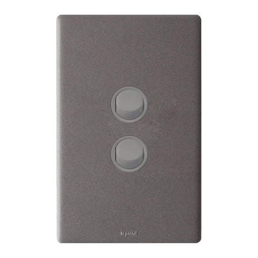 Legrand Excel Life Dedicated Plate 2 Gang Switch, Available in 5 Colours