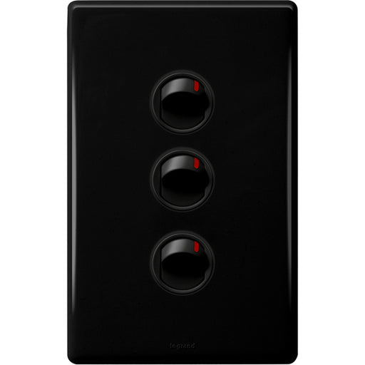 Legrand Excel Life Dedicated Plate 3 Gang Switch, Available in 5 Colours