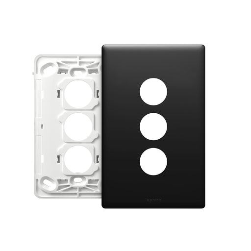 Legrand Excel Life 3 Gang Grid And Plate Assembly