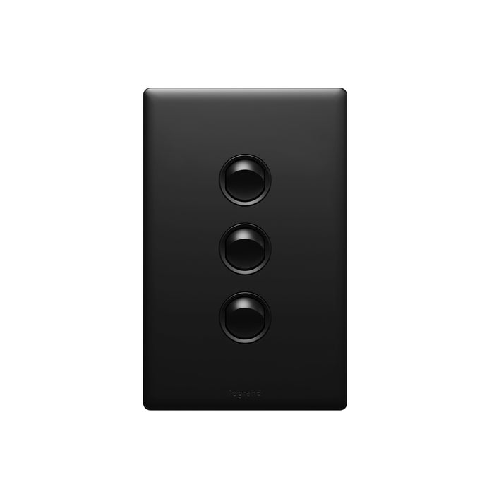 Legrand Excel Life Dedicated Plate 3 Gang Switch, Available in 5 Colours