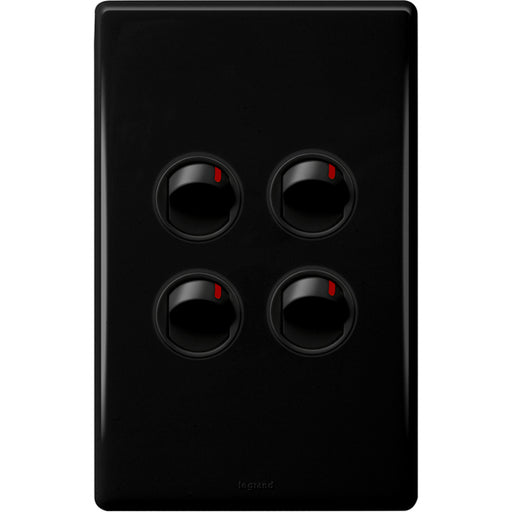 Legrand Excel Life Dedicated Plate 4 Gang Switch, Available in 5 Colours