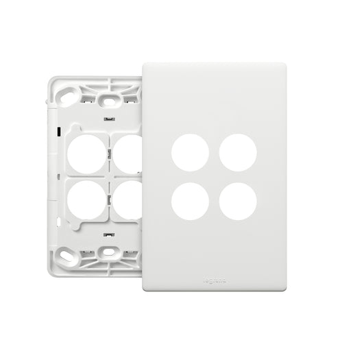 Legrand Excel Life 4 Gang Grid And Plate Assembly