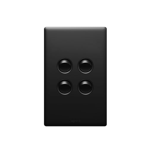 Legrand Excel Life Dedicated Plate 4 Gang Switch, Available in 5 Colours