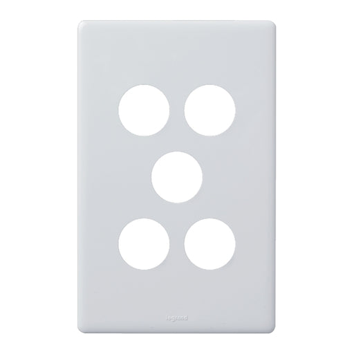 Legrand Excel Life 5 Gang Grid And Plate Assembly