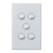 Legrand Excel Life Dedicated Plate 5 Gang Switch, Available in 5 Colours