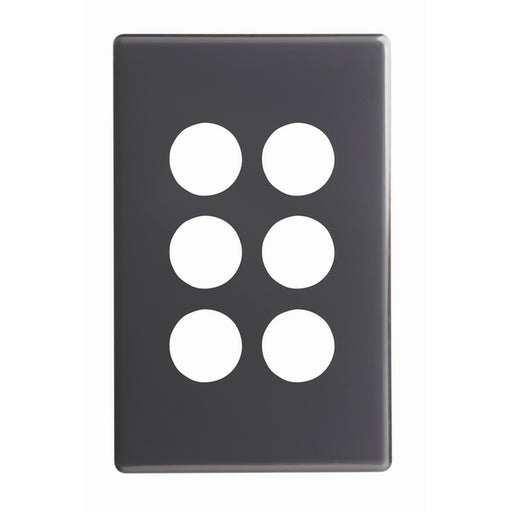 Legrand Excel Life 6 Gang Switch Plate - Cover Only, Available in 6 Colours
