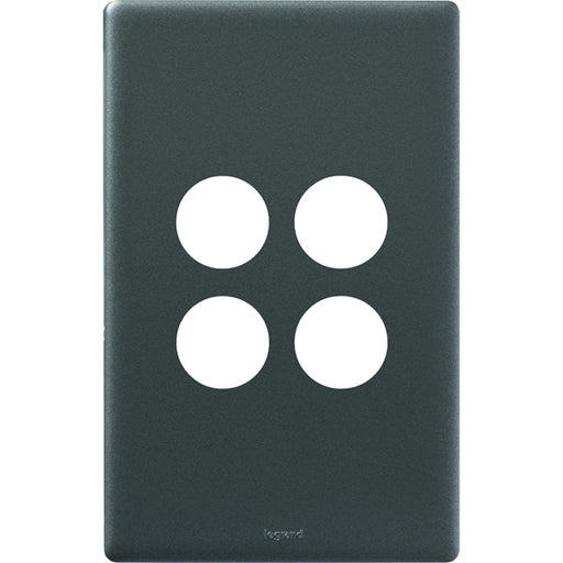 Legrand Excel Life 4 Gang Switch Plate - Cover Only, Available in 4 Colours