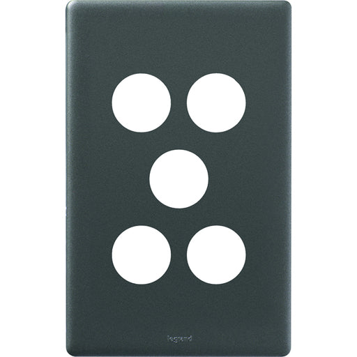 Legrand Excel Life 5 Gang Switch Plate - Cover Only, Available in 4 Colours