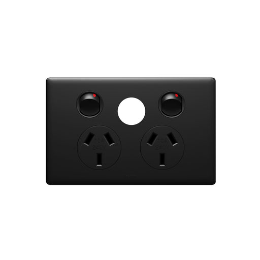 Legrand Excel Life Double Power Point Outlet With Extra Function Hole, Available in 5 Colours