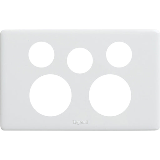 Legrand Excel Life Double Power Point Outlet With Extra Switch - Cover Only, Available in 4 Colours